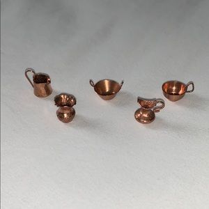 Miniature Copper Accent Tea Set - Metallic Copper Finish